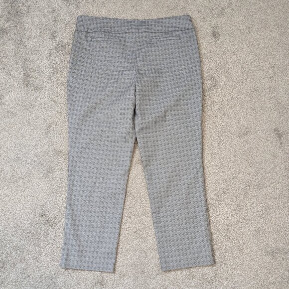 HILARY RADLEY Black Herringbone Plaid Stretchy Pull-On High Rise Pants; Size XXL - Picture 2 of 4